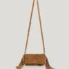 Bolso de hombro de ante con flecos Bolso de hombro de ante con flecos