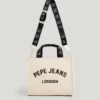 Bolso de hombro de lona de algodón con logotipo estampado Bolso de hombro de lona de algodón con logotipo estampado