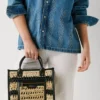 Bolso de hombro de rafia Bolso de hombro de rafia