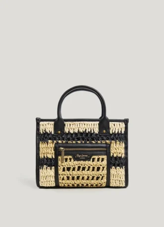 Bolso de hombro de rafia