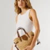 Bolso de hombro de yute Bolso de hombro de yute
