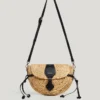 Bolso de hombro de yute con solapa Bolso de hombro de yute con solapa