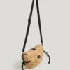Bolso de hombro de yute con solapa Bolso de hombro de yute con solapa