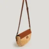 Bolso de hombro de yute con solapa Bolso de hombro de yute con solapa