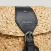 Bolso de hombro de yute con solapa Bolso de hombro de yute con solapa
