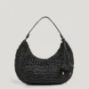 Bolso de rafia con forma de media luna Bolso de rafia con forma de media luna