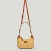 Bolso de rafia con forma de media luna Bolso de rafia con forma de media luna