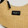Bolso de rafia con forma de media luna Bolso de rafia con forma de media luna