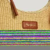 Bolso de rafia con forma de media luna Bolso de rafia con forma de media luna