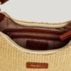 Bolso de rafia con forma de media luna Bolso de rafia con forma de media luna