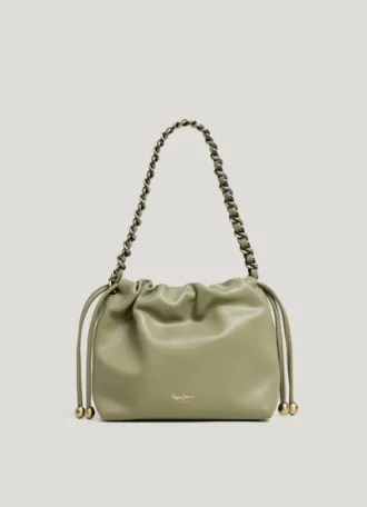 Bolso hobo con efecto piel