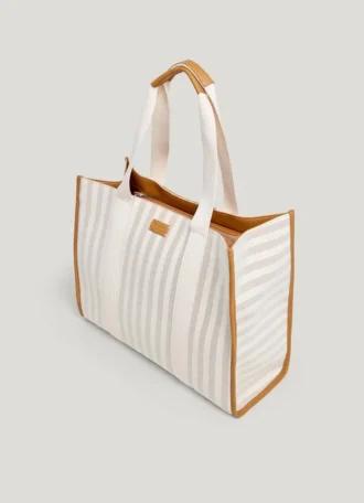 Bolso shopper a rayas