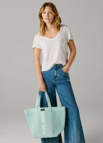 Bolso shopper con estampado del logotipo