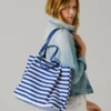 Bolso tote a rayas Bolso tote a rayas