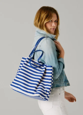 Bolso tote a rayas