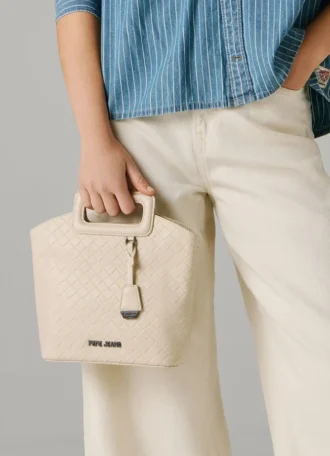 Bolso tote con efecto piel