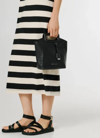 Bolso tote con efecto piel