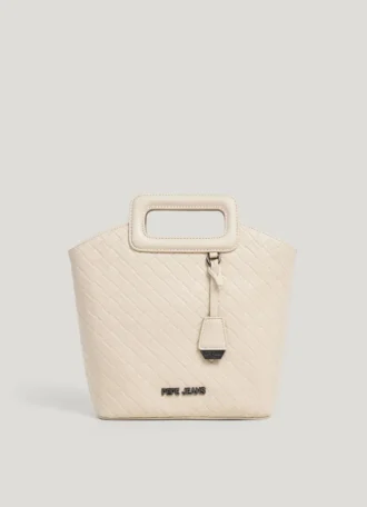 Bolso tote con efecto piel