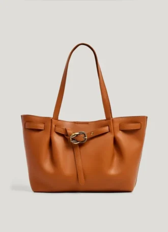 Bolso tote con efecto piel