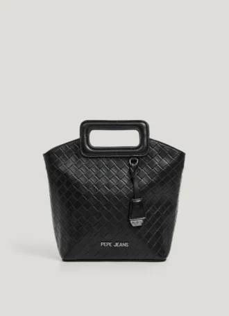Bolso tote con efecto piel