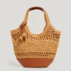 Bolso tote de rafia Bolso tote de rafia