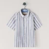 Camisa a rayas de corte holgado Camisa a rayas de corte holgado