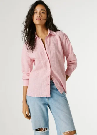 Camisa a rayas de corte holgado