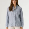 Camisa a rayas de corte holgado