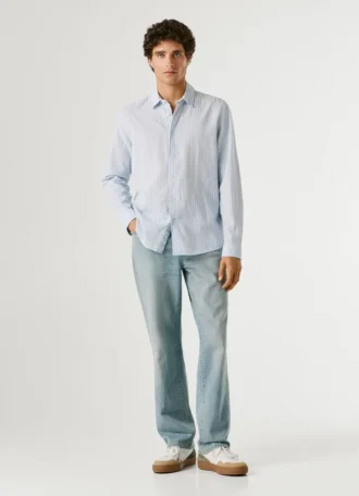 Camisa a rayas de corte regular