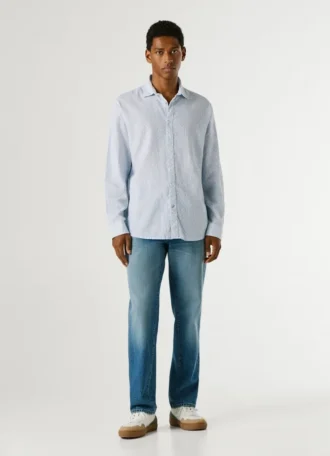 Camisa de corte regular con estampado geométrico