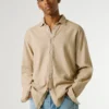 Camisa de corte regular teñida en prenda
