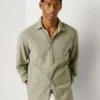 Camisa de corte regular teñida en prenda