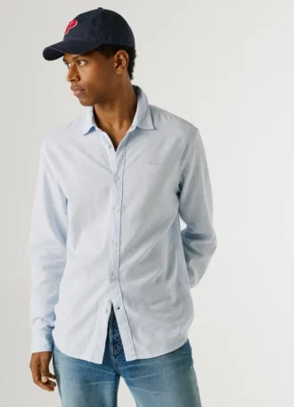 Camisa de corte regular teñida en prenda