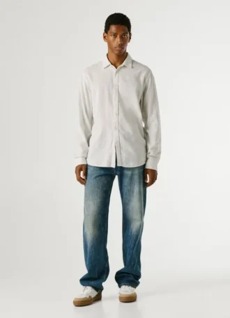 Camisa de corte regular teñida en prenda