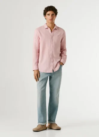 Camisa de corte regular teñida en prenda