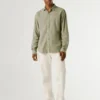Camisa de corte regular teñida en prenda
