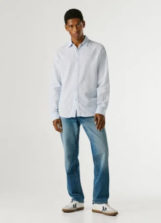 Camisa de corte regular teñida en prenda