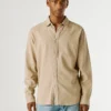 Camisa de corte regular teñida en prenda