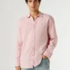Camisa de corte regular teñida en prenda