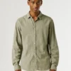 Camisa de corte regular teñida en prenda