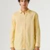 Camisa de corte regular teñida en prenda
