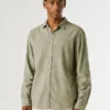 Camisa de corte regular teñida en prenda