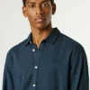 Camisa de corte regular teñida en prenda