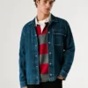 Camisa de denim de corte holgado