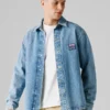 Camisa de denim de corte holgado