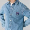 Camisa de denim de corte holgado