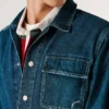 Camisa de denim de corte holgado