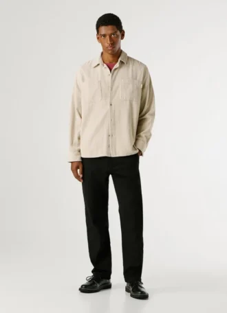 Camisa de pana de corte holgado