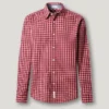 Camisa de popelín a cuadros de corte entallado Camisa de popelín a cuadros de corte entallado