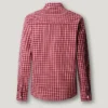 Camisa de popelín a cuadros de corte entallado Camisa de popelín a cuadros de corte entallado